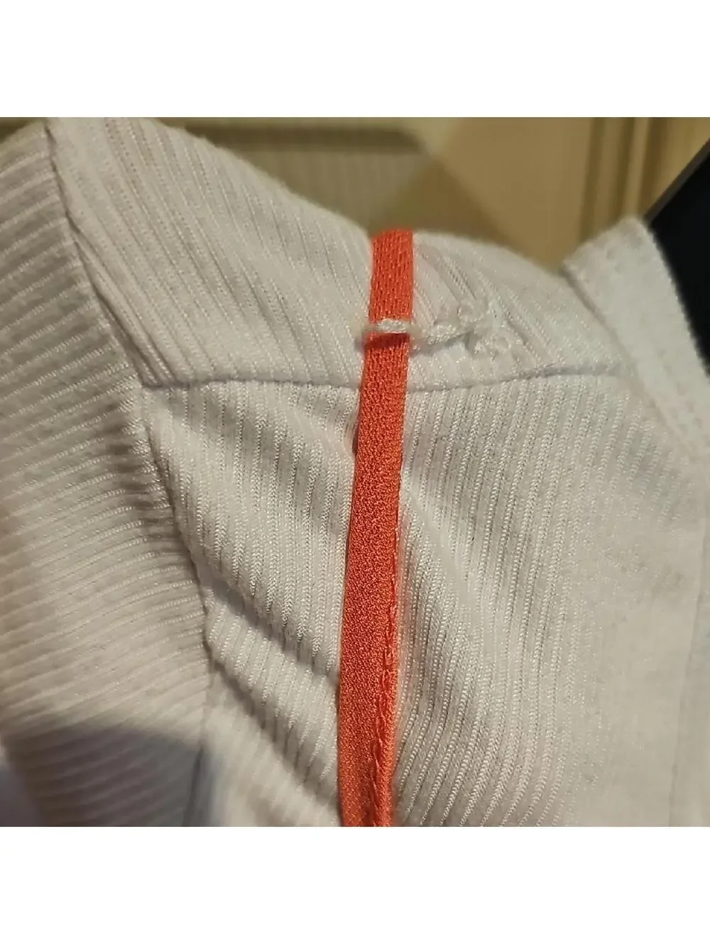 Casual Coral Sparkle Overlay With  White Shirt  Dress